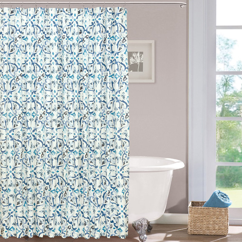 Charlton Home® Dibble Cotton Single Shower Curtain & Reviews Wayfair